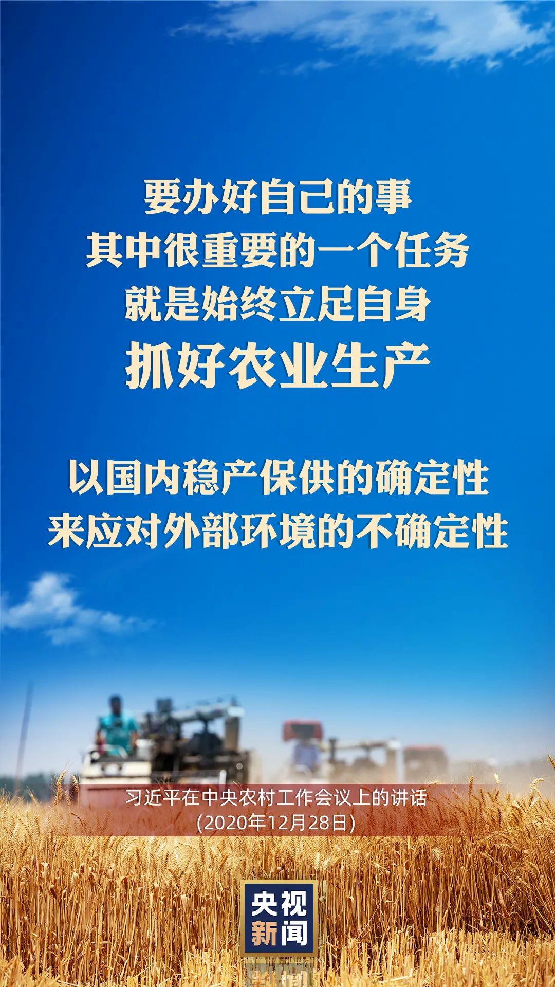 習近平：以國內穩產保供的確定性來應對外部環境的不確定性