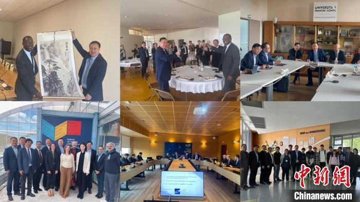 圖為法國站訪問留影?！“不沾髮W供圖。