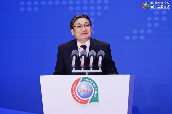 中國政府非洲事務特別代表劉豫錫在中非智庫論壇第十二屆會議開幕式上發表致辭。主辦方供圖