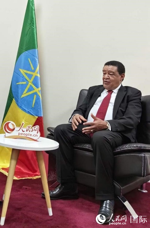 穆拉圖·特肖梅接受人民網專訪。人民網記者 陳星星攝