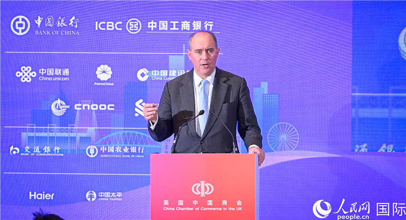 英國商業貿易部國務大臣(投資大臣)多米尼克·約翰遜與會。人民網 郭錦標攝