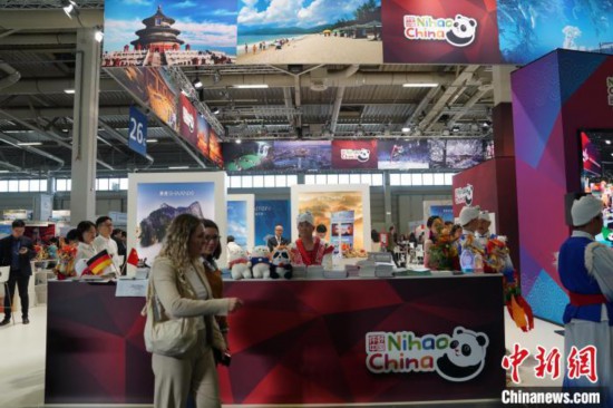  3月5日，2024年柏林國際旅游交易會(ITB)在柏林會展中心拉開帷幕。以“你好！中國”為主題的中國展區(qū)當日亮相展會。中新社記者 馬秀秀 攝