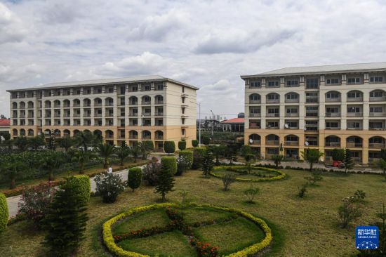 這是2024年2月16日在埃塞俄比亞杜凱姆市拍攝的東方工業園。 新華社記者 李亞輝 攝