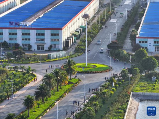 這是2023年10月31日在埃塞俄比亞杜凱姆市拍攝的東方工業園。 新華社發(東方工業園供圖)