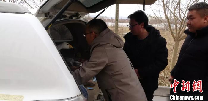 圖為民警救助國家二級保護動物——大天鵝。青海省公安廳森林警察總隊供圖