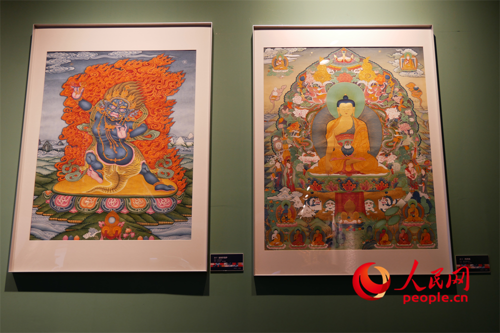 唐卡藝術作品。人民網 韋衍行攝